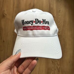 Vintage Funny Honey Do Handyman Hat // ball cap white embroidered